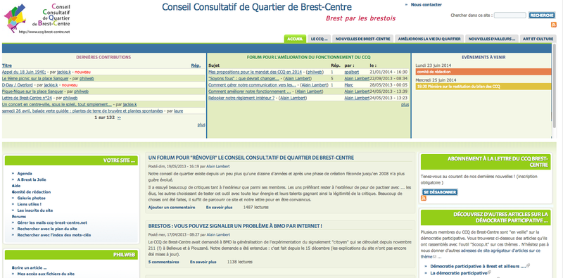 Site internet du CCQ Brest-Centre